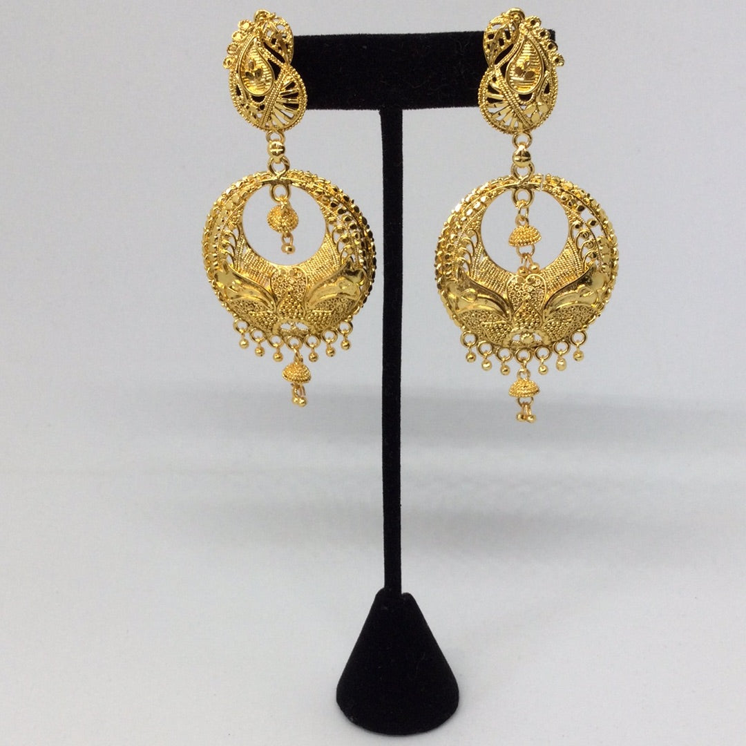 Paisley Phoenix Gold Earrings