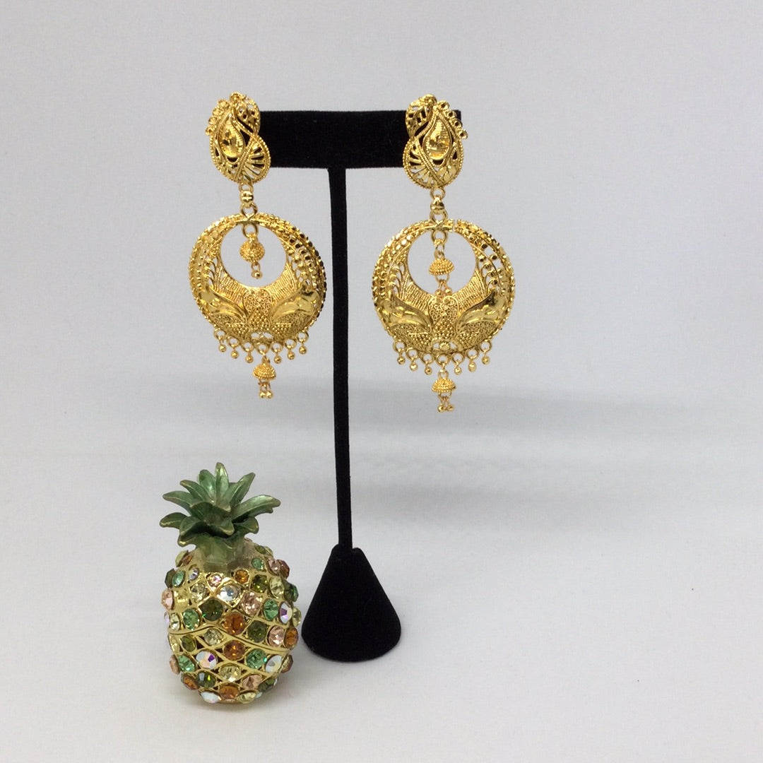 Paisley Phoenix Gold Earrings